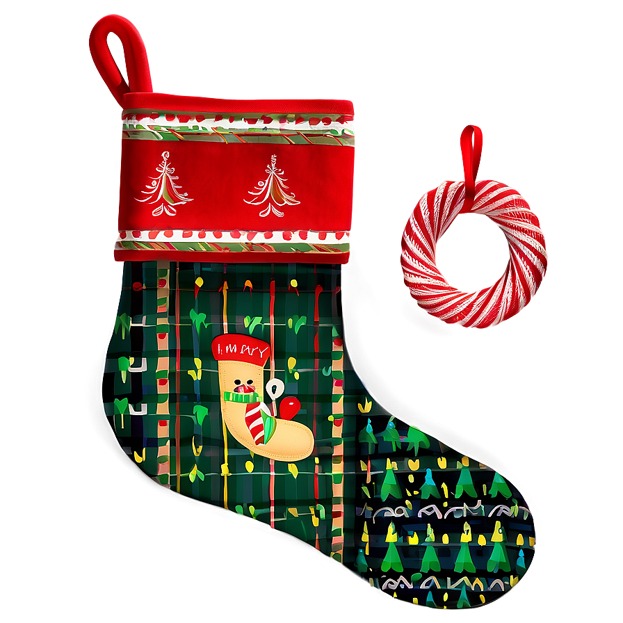 Family Christmas Stocking Set Png Jyu15