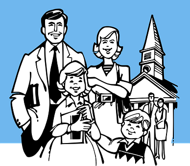 Family Church Illustration