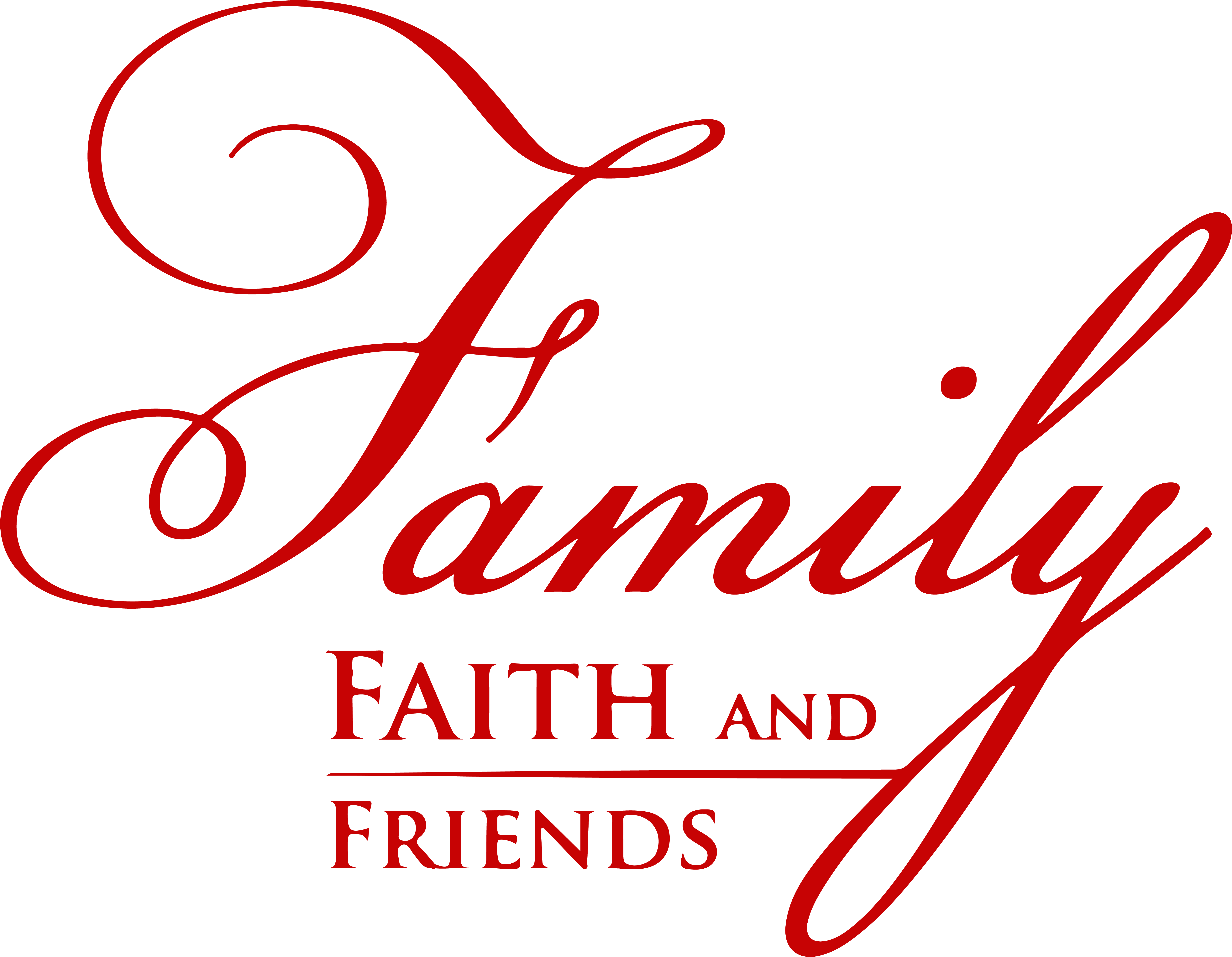 Family Faith Friends Calligraphy