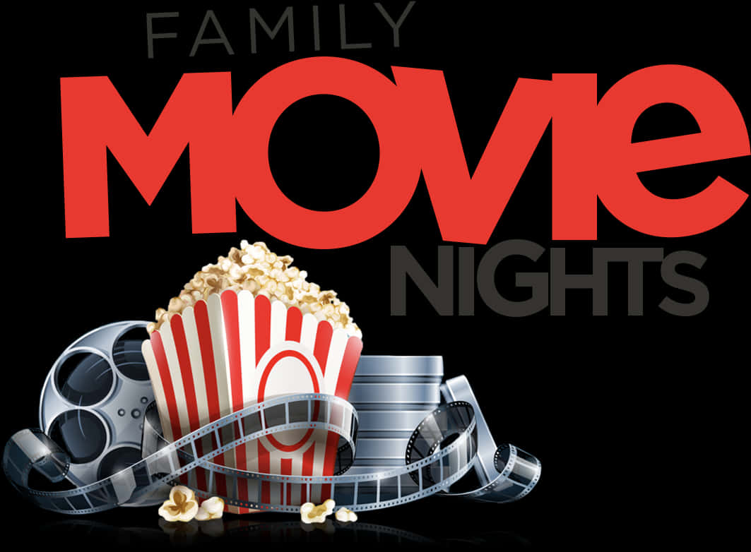 Family Movie Nights Popcorn Clipart