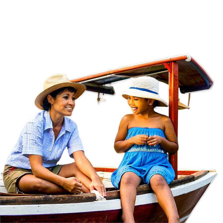 Family On A Boat Trip Png Onn