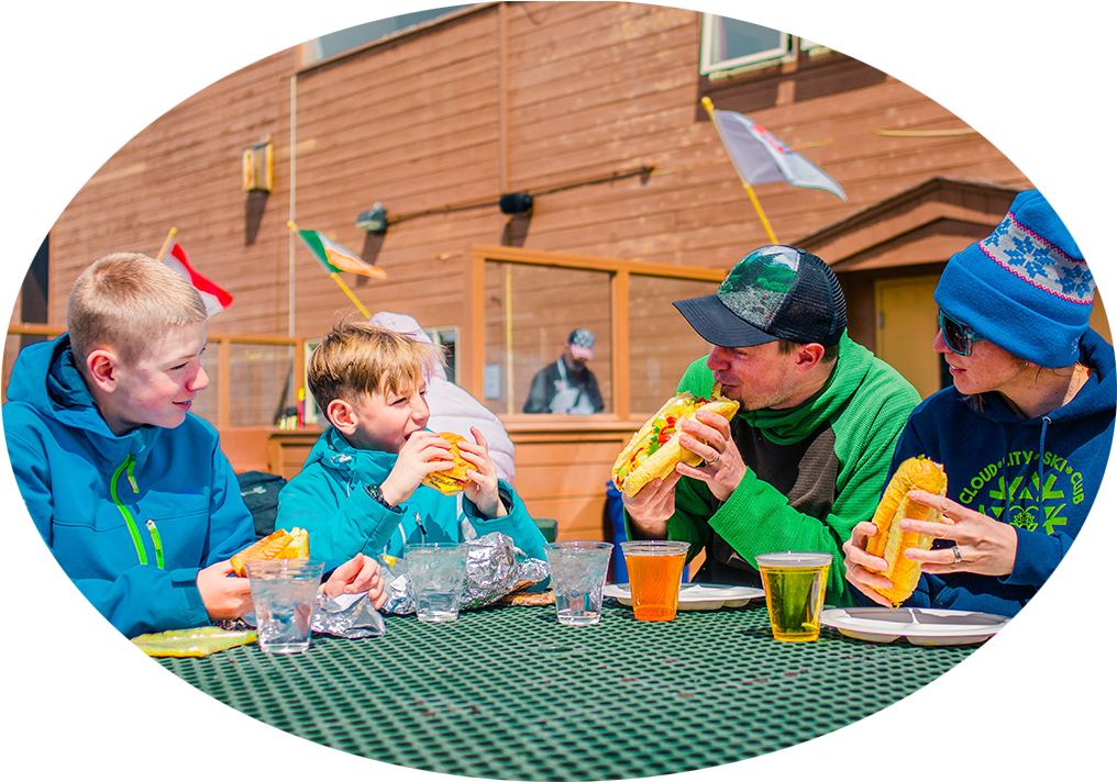 Family Outdoor Lunch Time