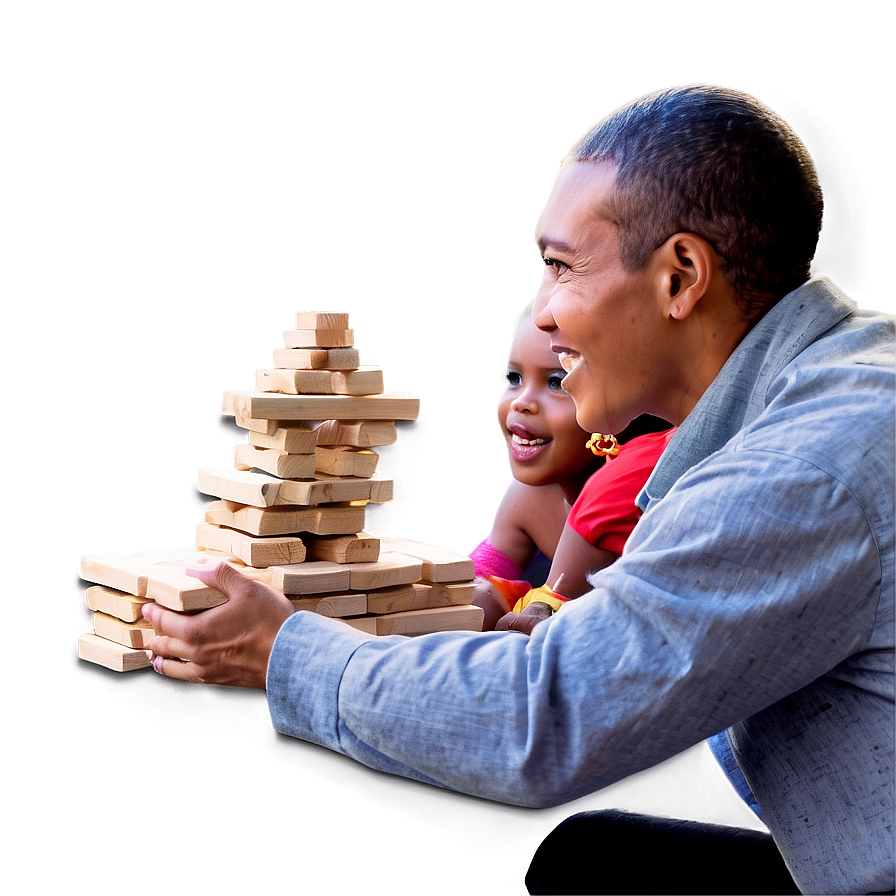 Family Playing Jenga Png 9