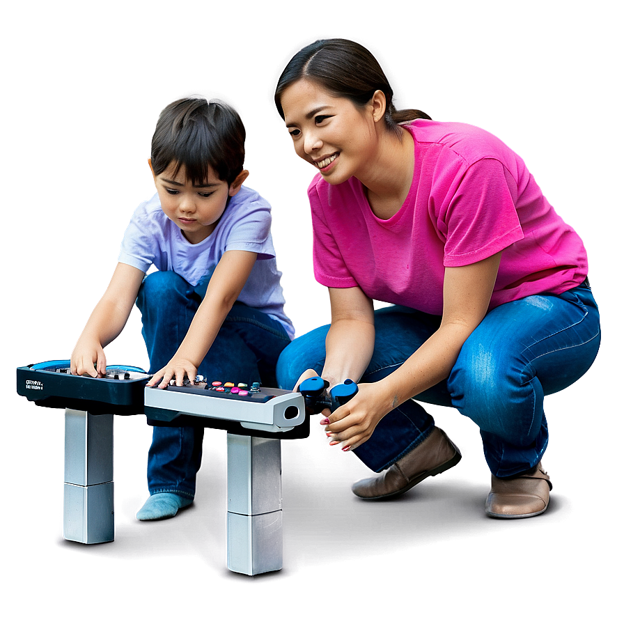 Family Playing Video Games Png 10