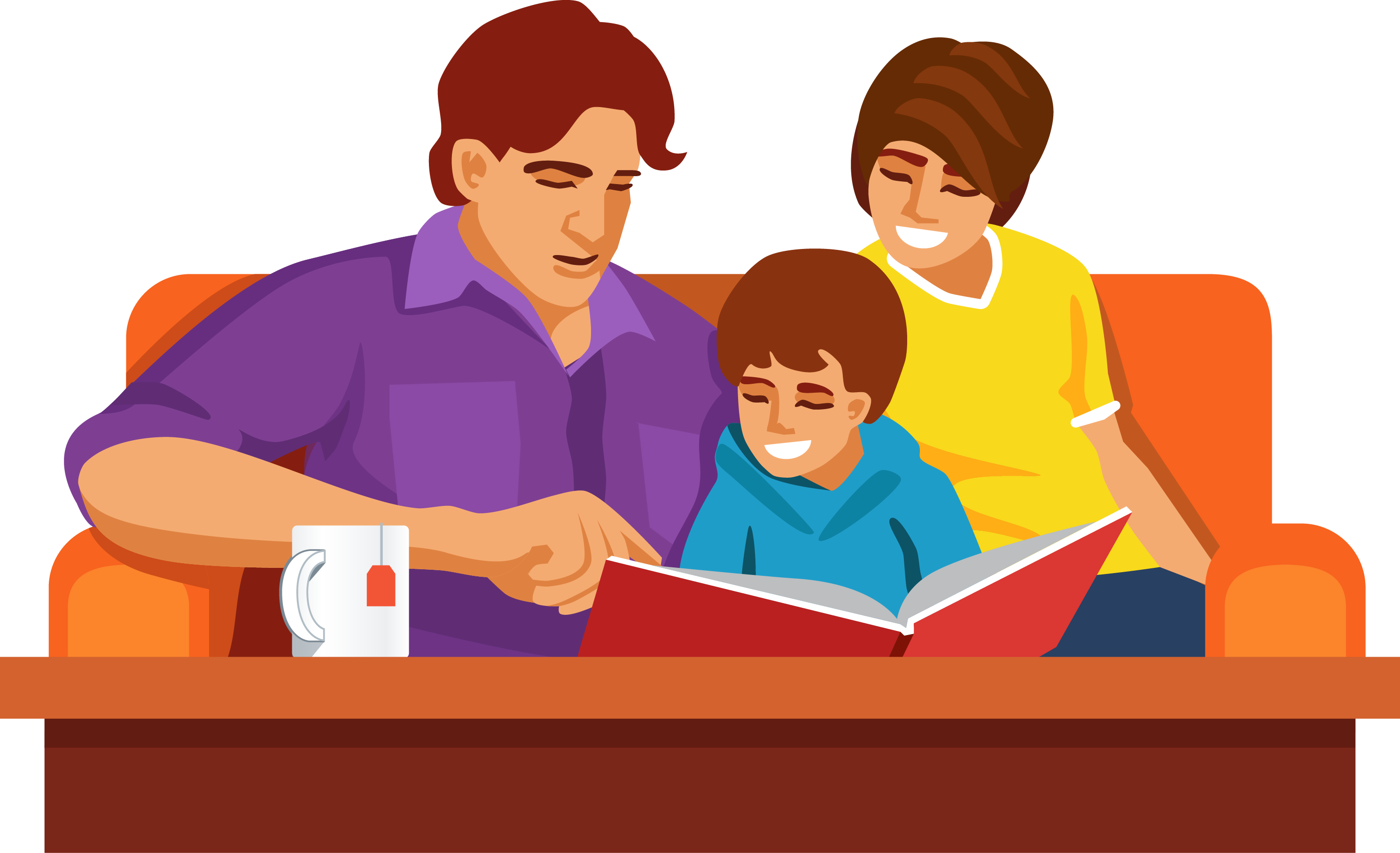 Family Reading Time Together