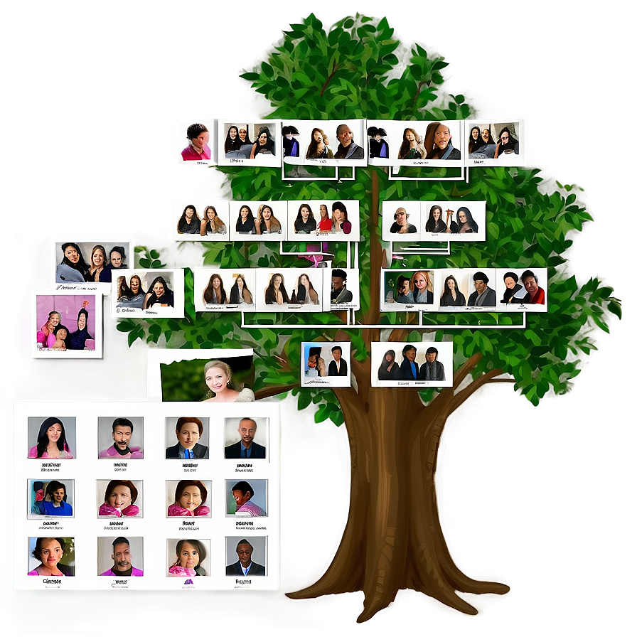 Family Reunion Tree With Photos Png 41