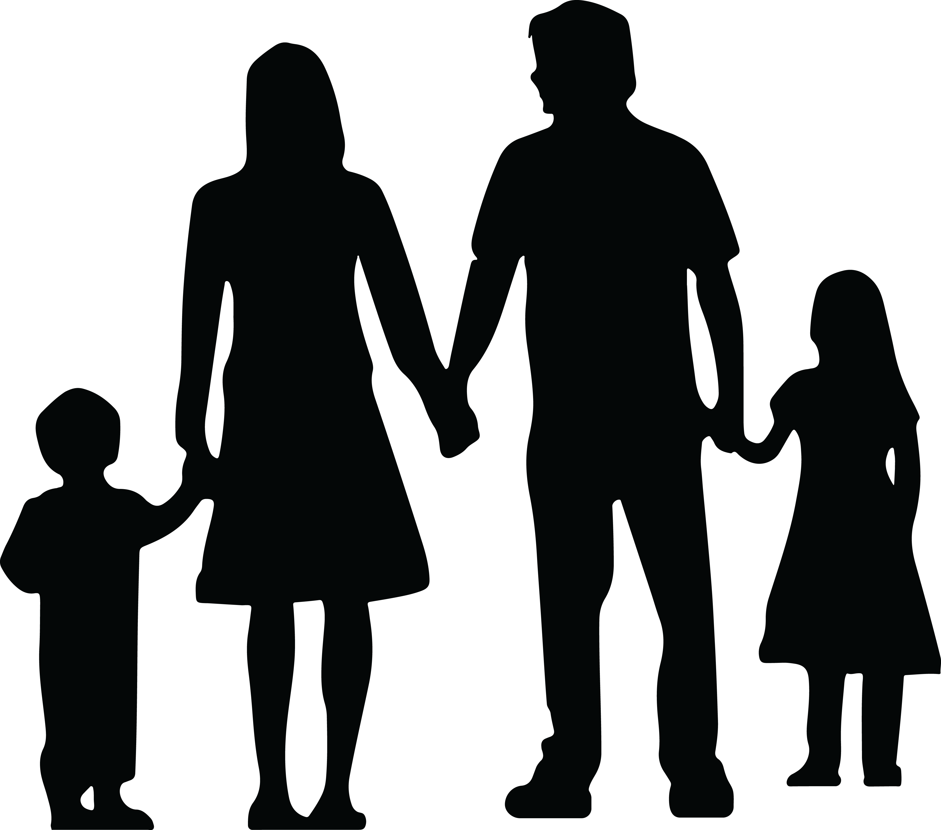 Family Silhouette Walking Together.png