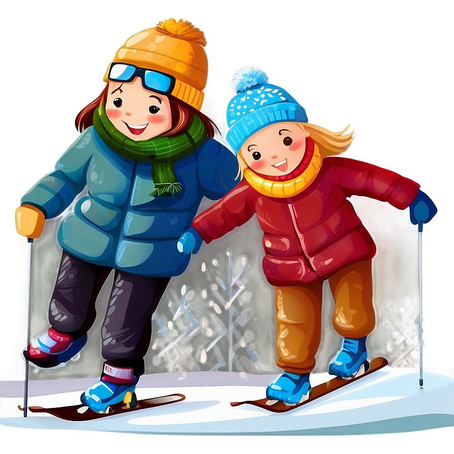 Family Winter Fun Clipart Png Wch