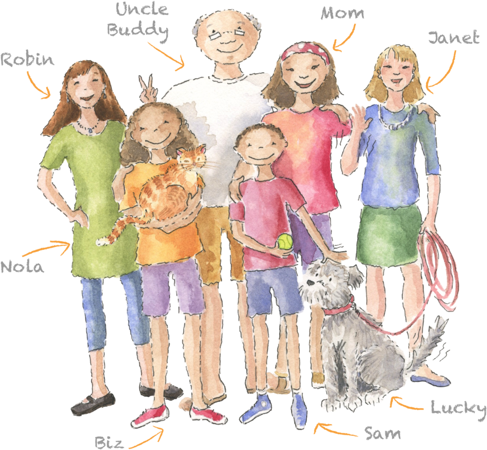 Familyand Pets Illustration