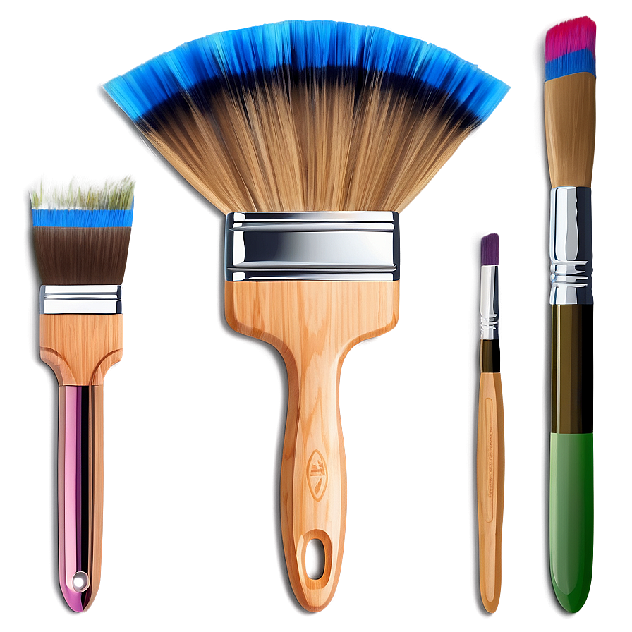 Fan Shape Paint Brush Png Ppe74