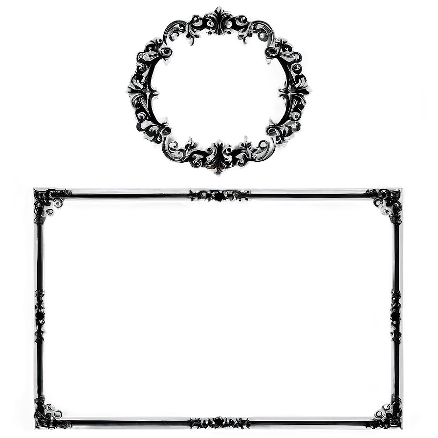 Fancy Frame Silhouette Png Sga