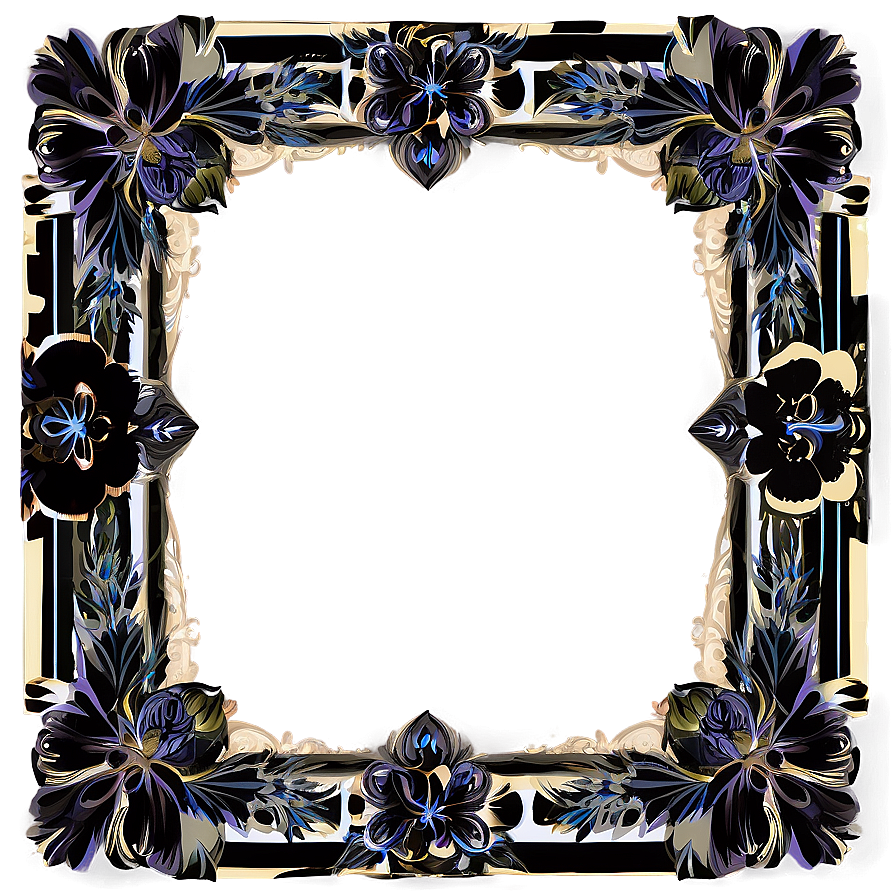 Fancy Frame With Flowers Png 74