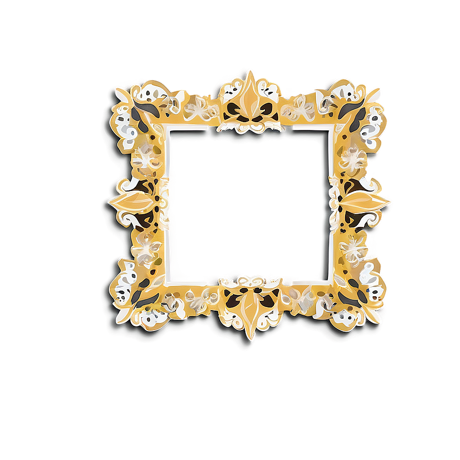 Fancy Frame With Lace Png 06132024