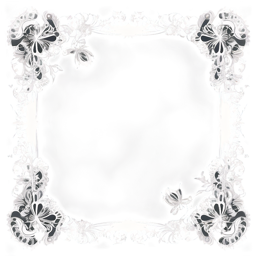 Fancy Frame With Lace Png 38