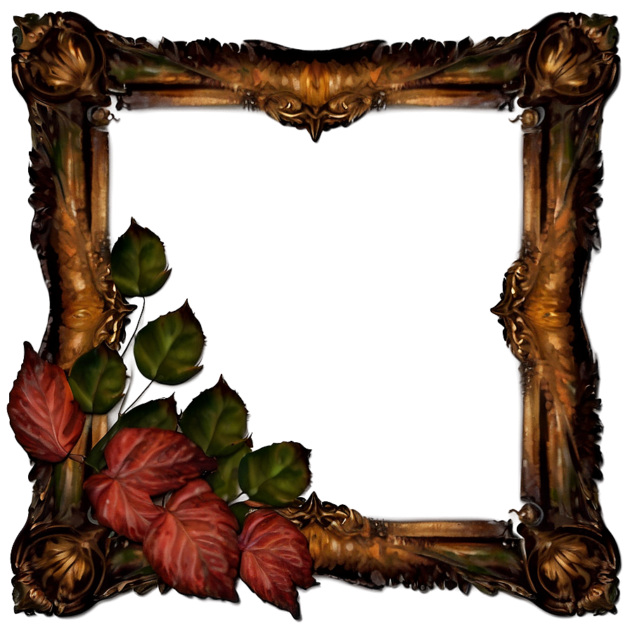 Fancy Frame With Leaves Png 88