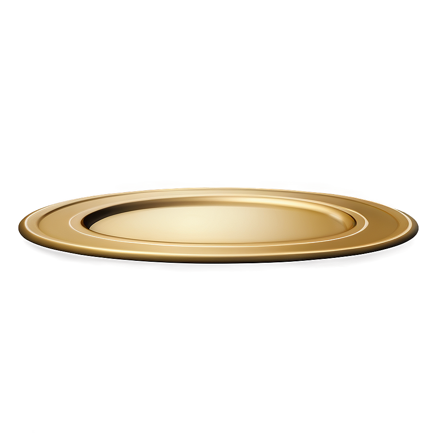 Fancy Gold Plate Png 6