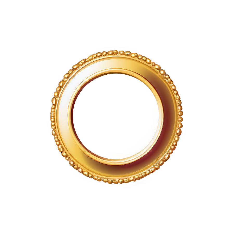 Fancy Golden Circular Border Png 23