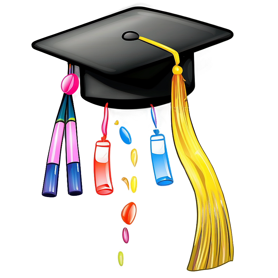 Fancy Graduation Cap Clipart 06262024