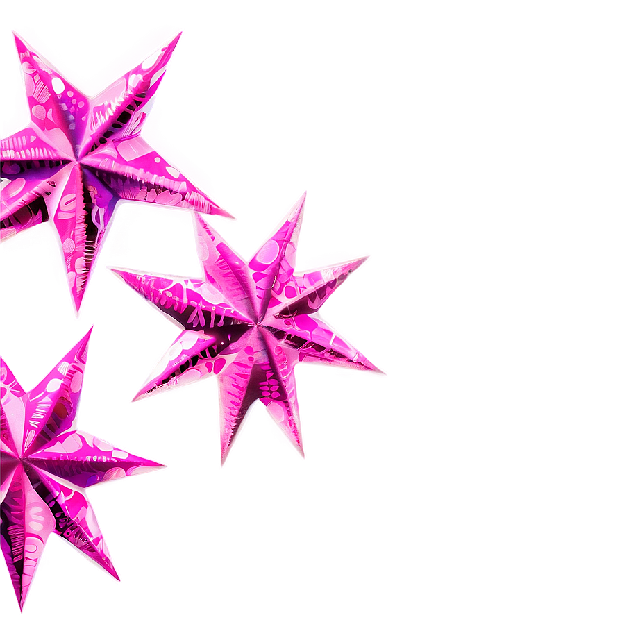 Fancy Pink Stars Png Jef76