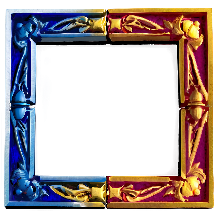 Fancy Square Frame Png 06132024