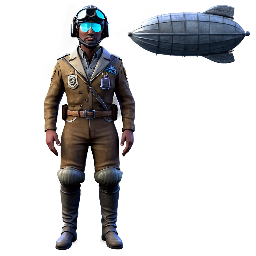 Fantasy Airship Pilot Png 06252024