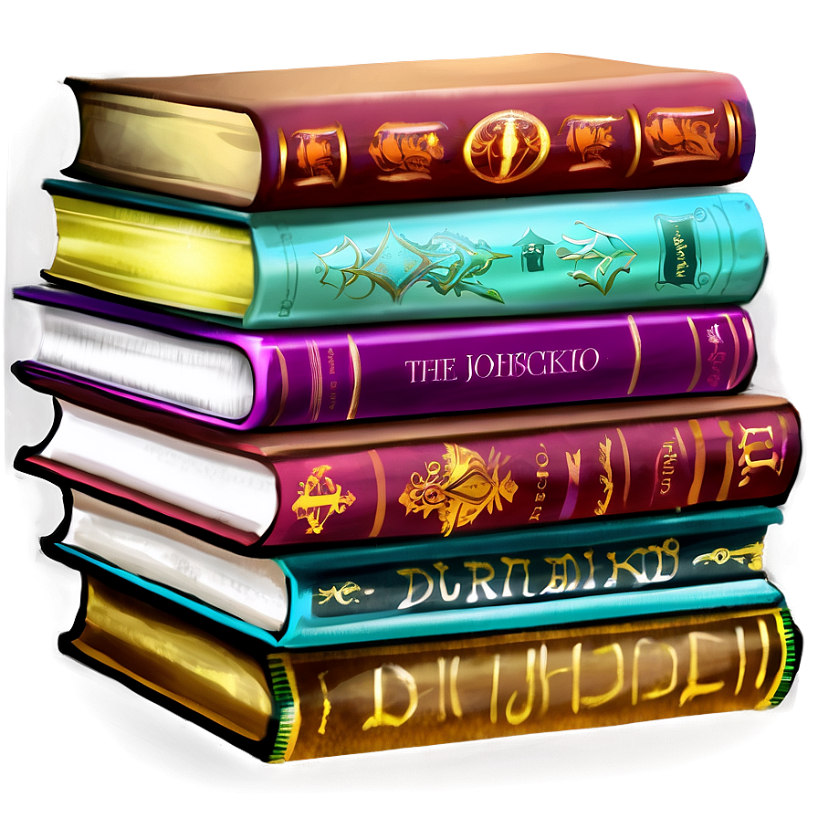 Fantasy Books Pile Png Foq