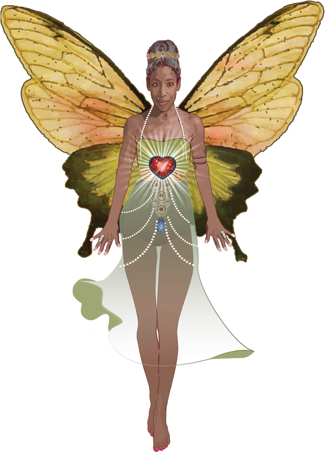 Fantasy Butterfly Woman Illustration