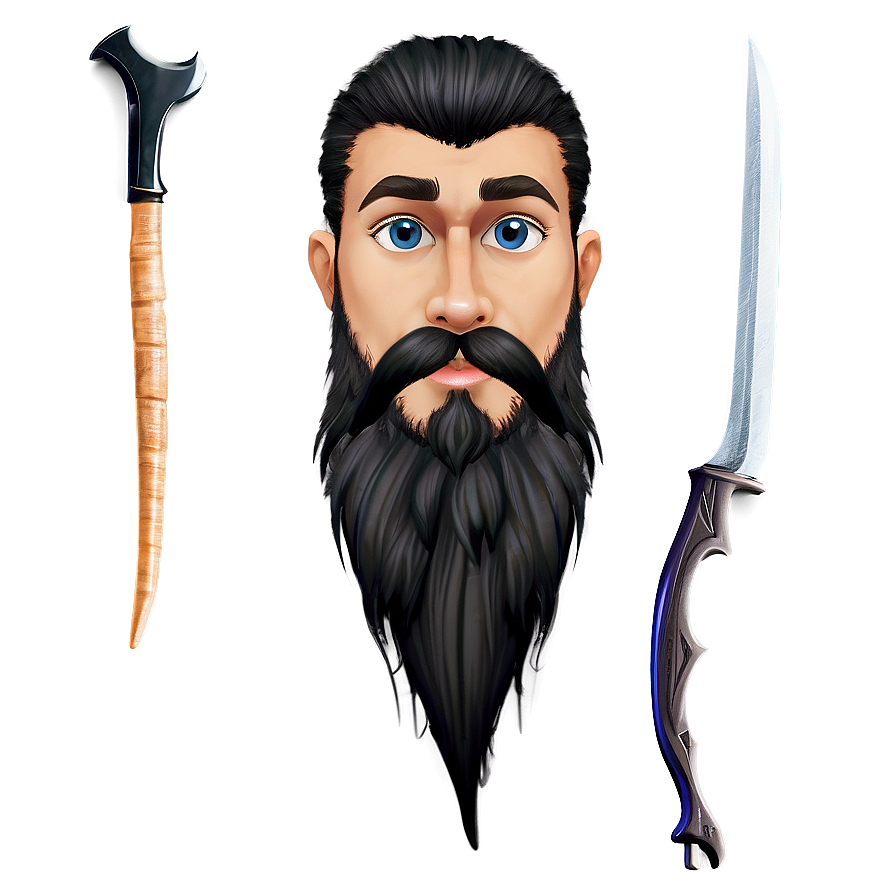 Fantasy Cartoon Beard Png Xut