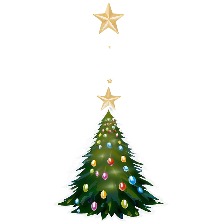 Fantasy Christmas Tree Star Png 06282024