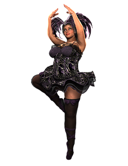 Fantasy Dancerin Purple Costume