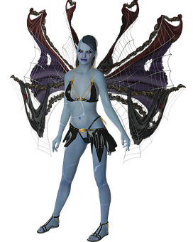 Fantasy Demon Womanwith Wings