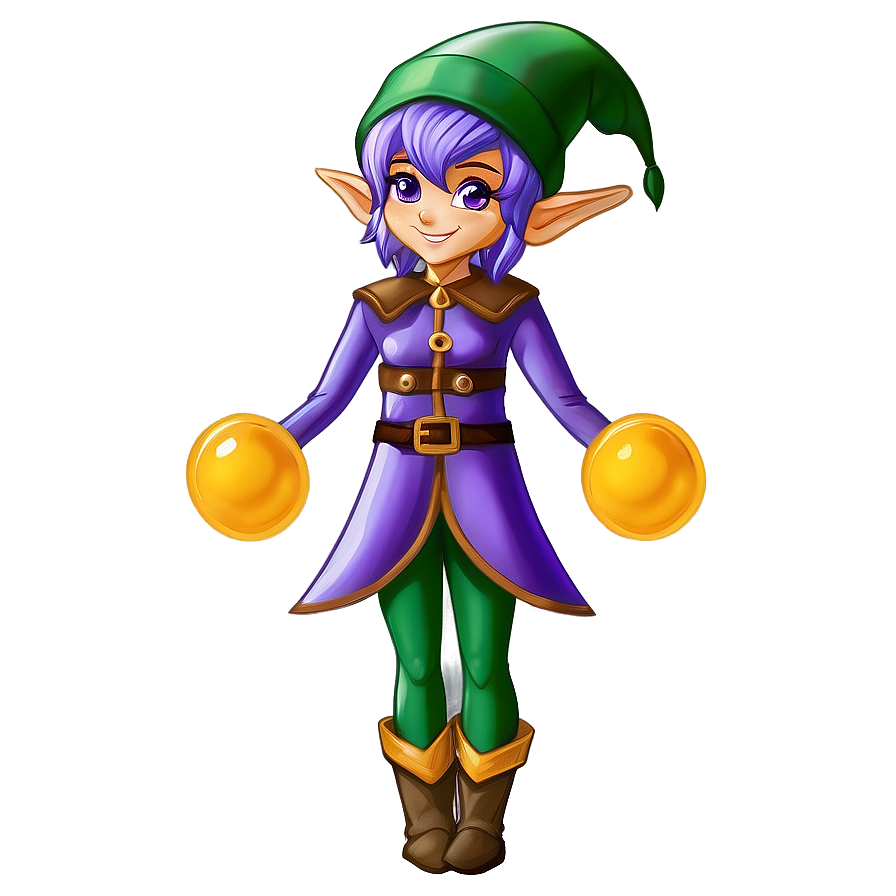 Fantasy Elf With Purple Hair Png Wsa