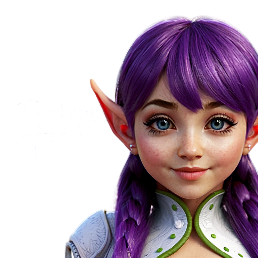 Fantasy Elf With Purple Hair Png Xgp78