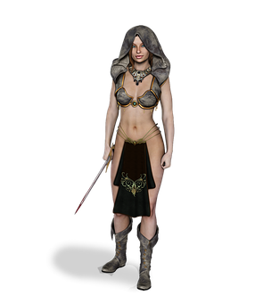 Fantasy_ Female_ Warrior_ Render