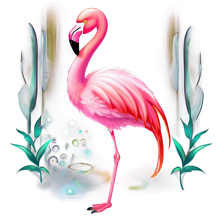 Fantasy Flamingo Illustration Png 05062024