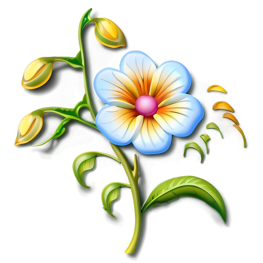 Fantasy Flower Outline Png 05252024