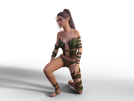 Fantasy Forest Warrior Woman