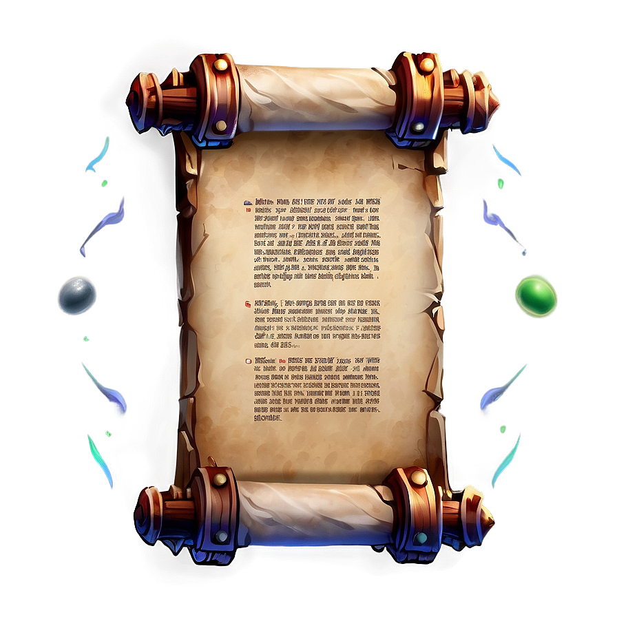 Fantasy Game Scroll Png 06262024