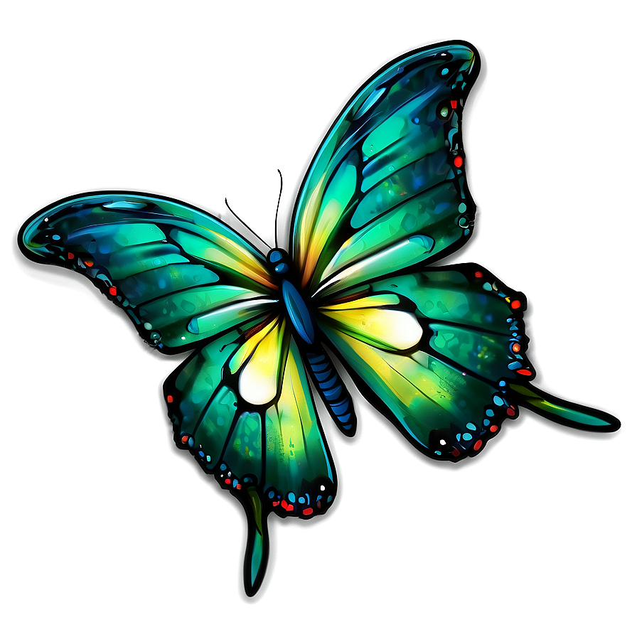 Fantasy Green Butterfly Png 39