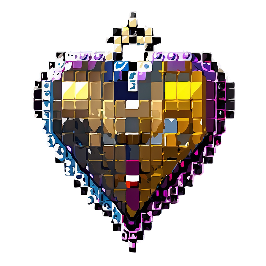 Fantasy Pixel Heart Png 96