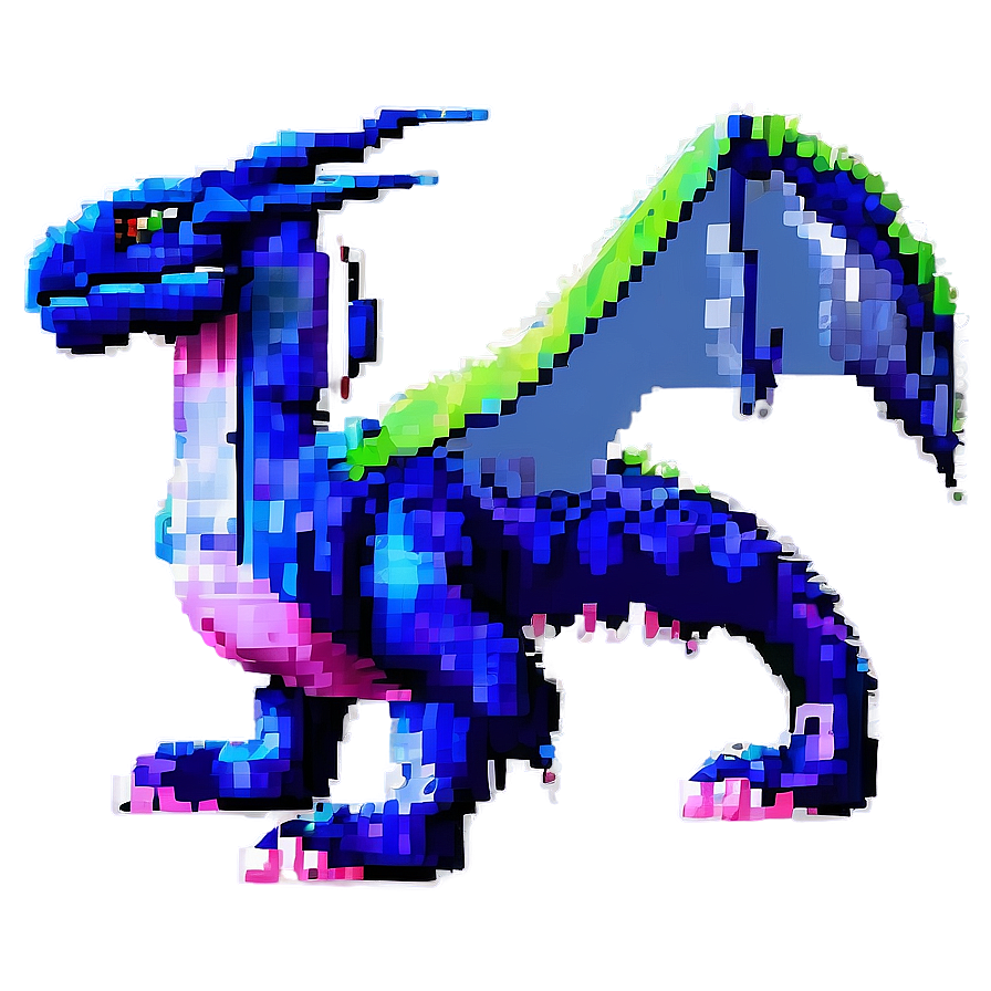 Fantasy Pixelated Dragon Png Eny9