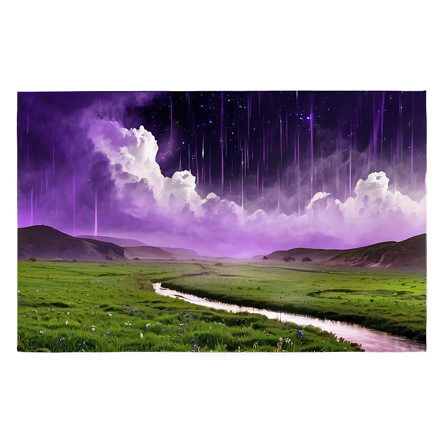 Fantasy Purple Rain Landscape Png 80