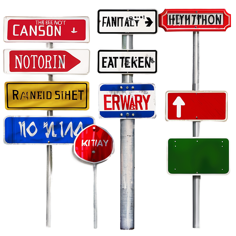 Fantasy Street Signs Png 06212024