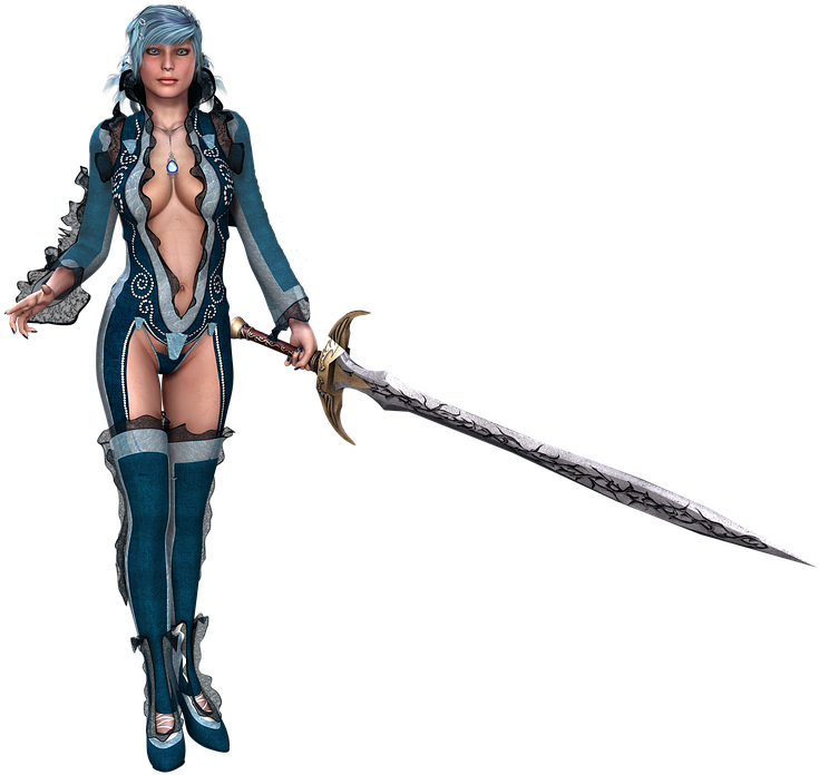 Fantasy Warrior Womanwith Sword