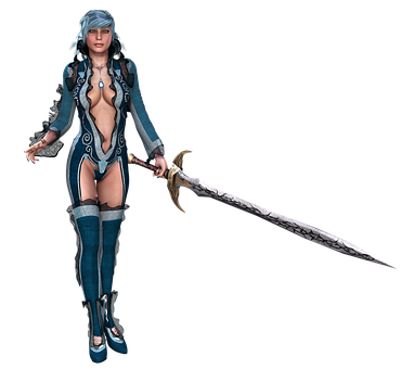 Fantasy Warrior Womanwith Sword