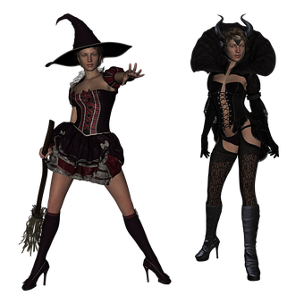 Fantasy Witchesin Costumes