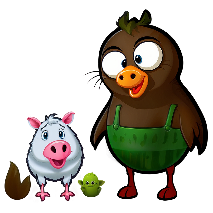 Farm Animal Cartoon Characters Png Qjd