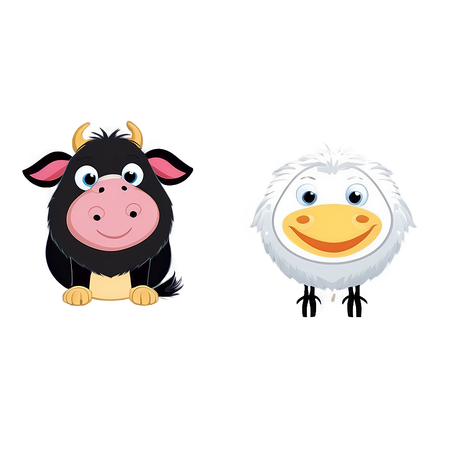 Farm Animals Cartoon Character Png Slh91