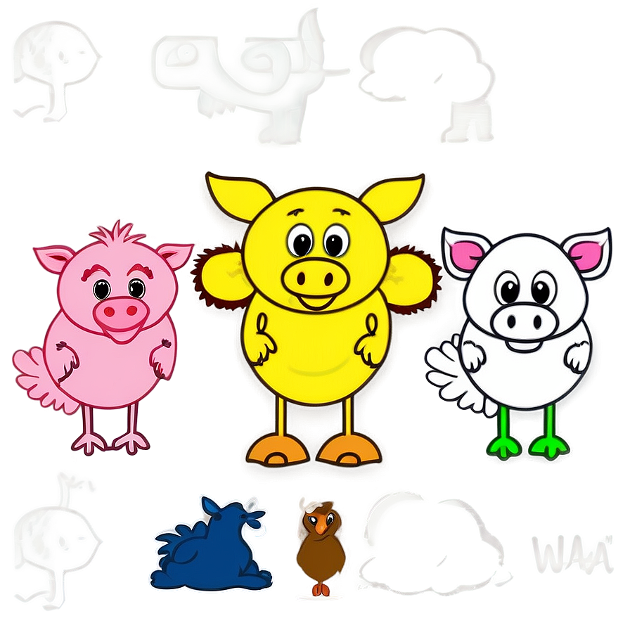 Farm Animals Coloring Page Png Ppo59