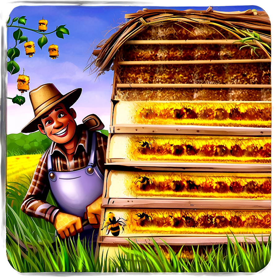 Farmer And Beehive Png 36